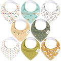 8-Pack Organic Baby Bandana Bibs by KeaBabies