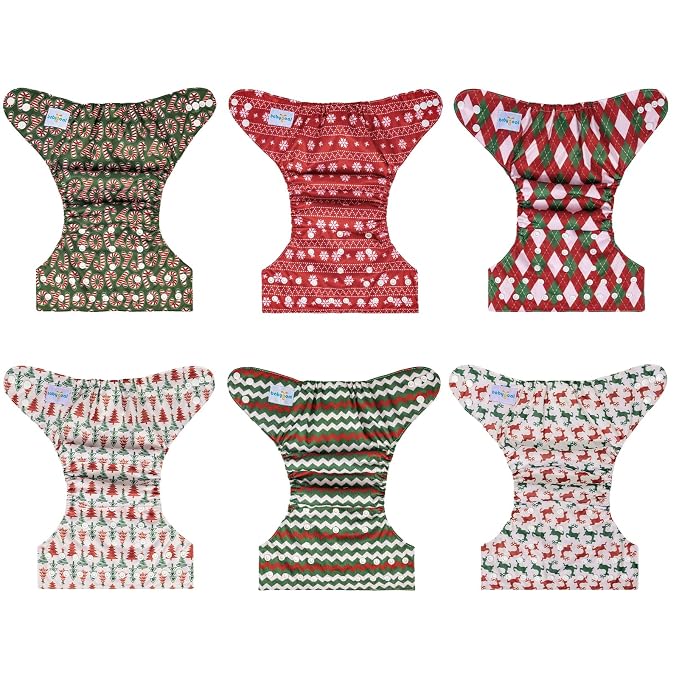 Babygoal Christmas Cloth Diapers 6 Pack - Image 3