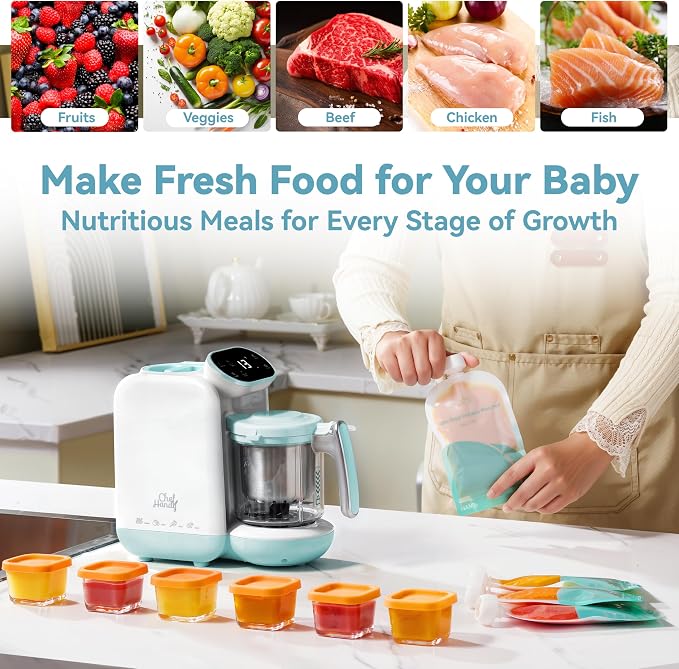 Chefhandy Baby Food Maker, Steamer & Blender, Puree Maker - Image 5