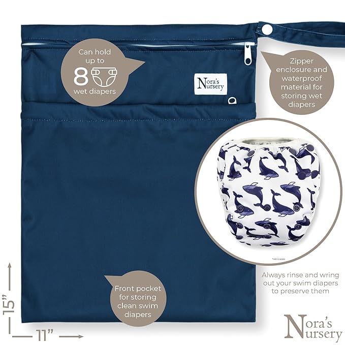 Nora's Nursery Reusable Swim Diapers and Wet Bag - Image 6