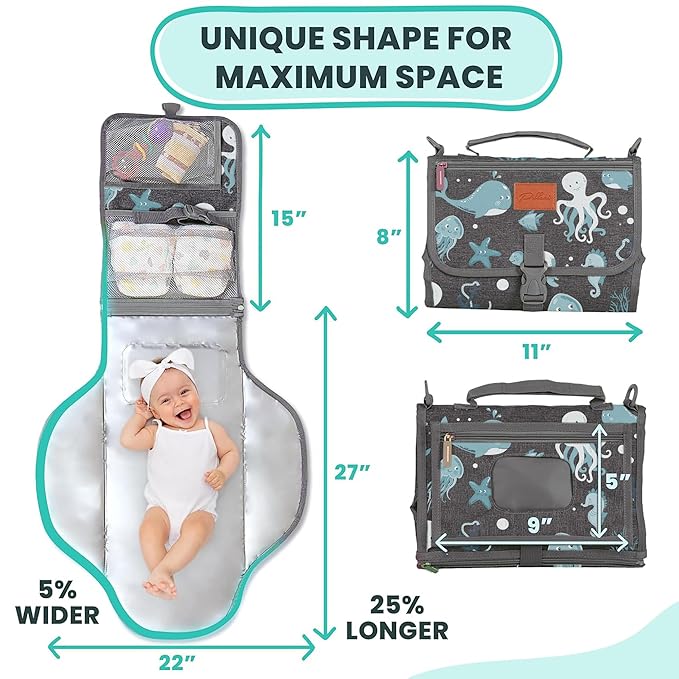 Portable Changing Pad for Baby, Travel Diaper Changing Pad for Newborn - Image 3