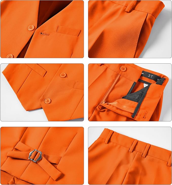 Boys Vest Set Formal Dress Suits Wedding Outfit Dresswear - Image 5