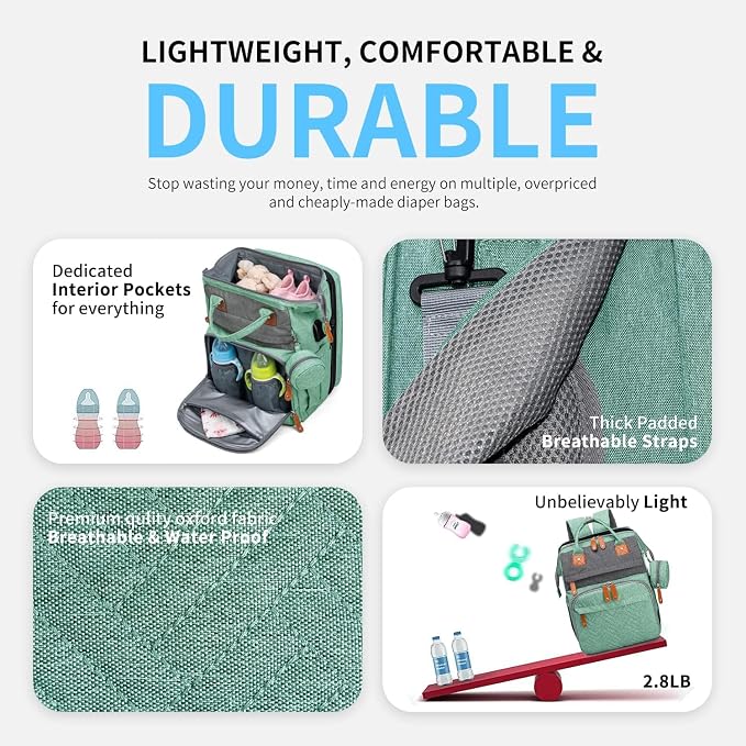 KABAQOO Diaper Bag Backpack - Image 4