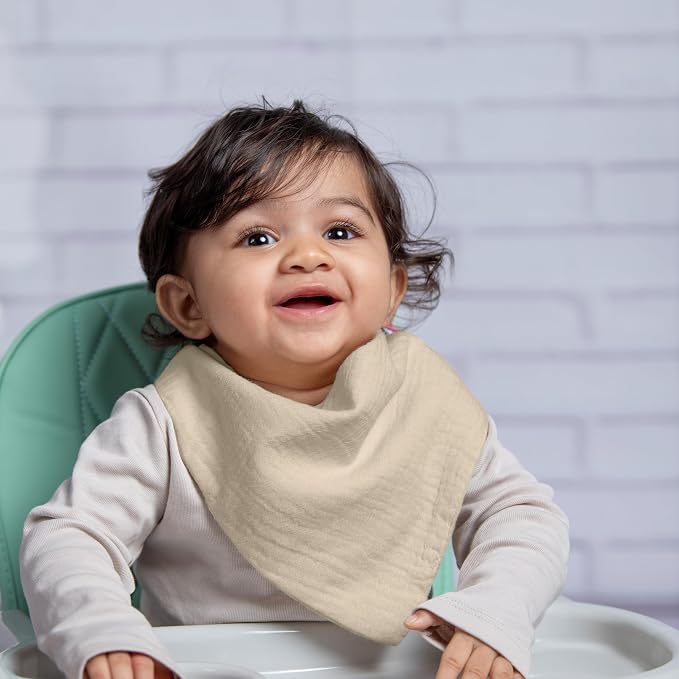 Muslin Baby bibs for drooling and teething, 100% cotton, Bibs for baby girl - Image 7