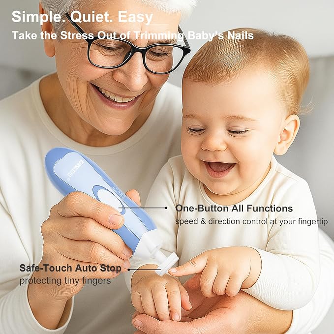 Fansidi Baby Nail Trimmer Electric – Limited Dreamy Sky Blue, Gentle Baby Nail - Image 4