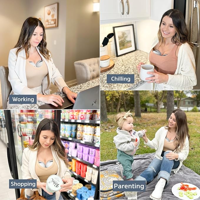 MomMed Wearable Breast Pump – Double Electric Hands-Free Breast Pump, - Image 7