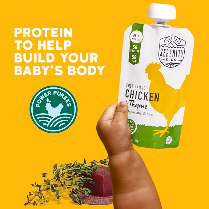 Serenity Kids 6+ Months Baby Food Pouches Chicken & Thyme Puree - Image 5