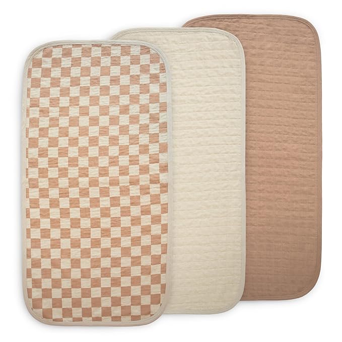 mushie Waterproof Changing Pad Liners | 100% Organic Cotton | Set of 3 by mushie