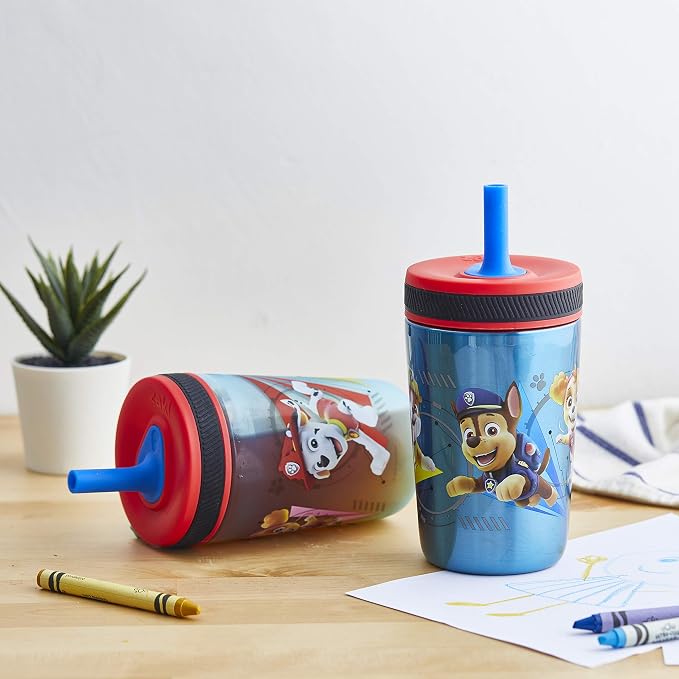 Zak Designs PAW Patrol Kelso Tumbler Set, Leak-Proof Screw-On Lid - Image 2