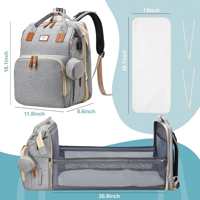Diaper Bag Backpack, Large Waterproof Lightweight Diaper Bag - Image 7