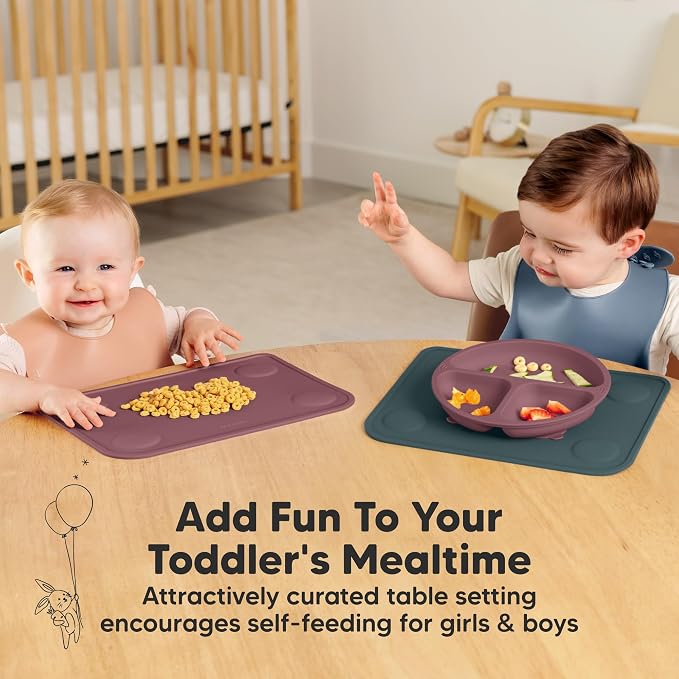 KeaBabies 2-Pack Silicone Placemats - Image 6