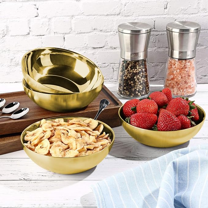Stainless Steel Bowls for Kids, 18/8 Stainless Steel Toddler Bowl, Durable & - Image 4
