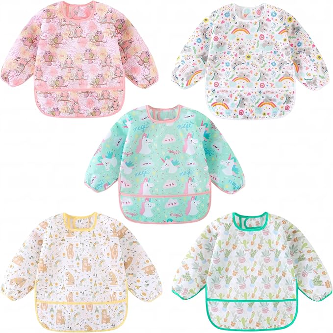 Long Sleeved Bibs, Lightweight Waterproof Shirt Bibs by HaimoBurg