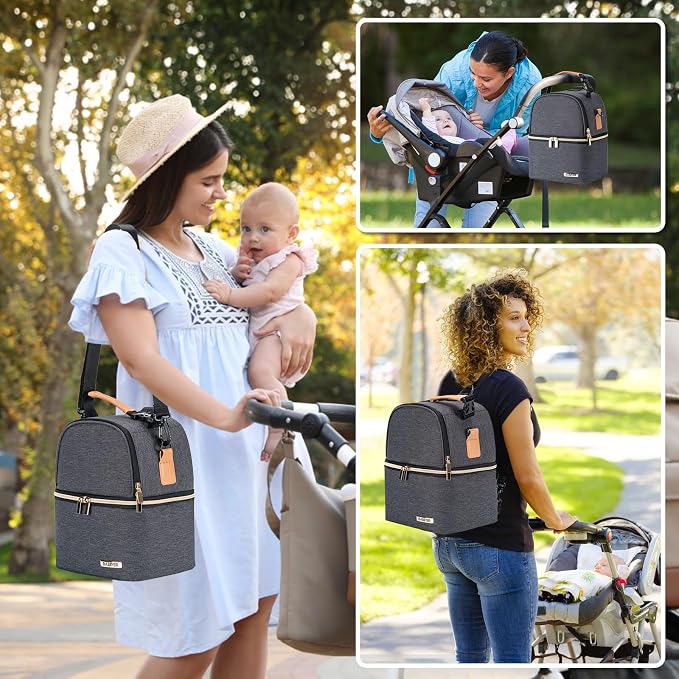 Breastmilk Cooler Bag with Ice Pack Fits 6 Baby Bottles up to 9 Ounce, - Image 6