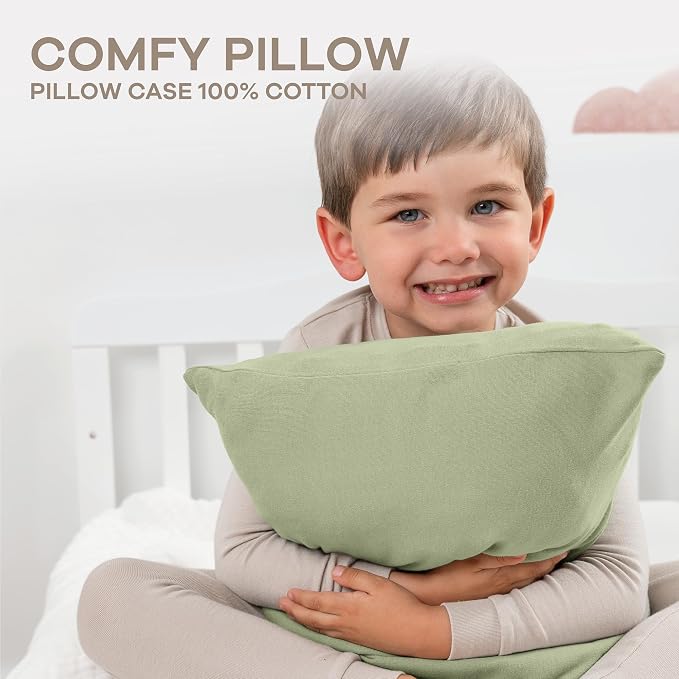 Comfy Cubs Toddler Pillow with Cotton Pillowcase, 13 x 18 in - Image 3