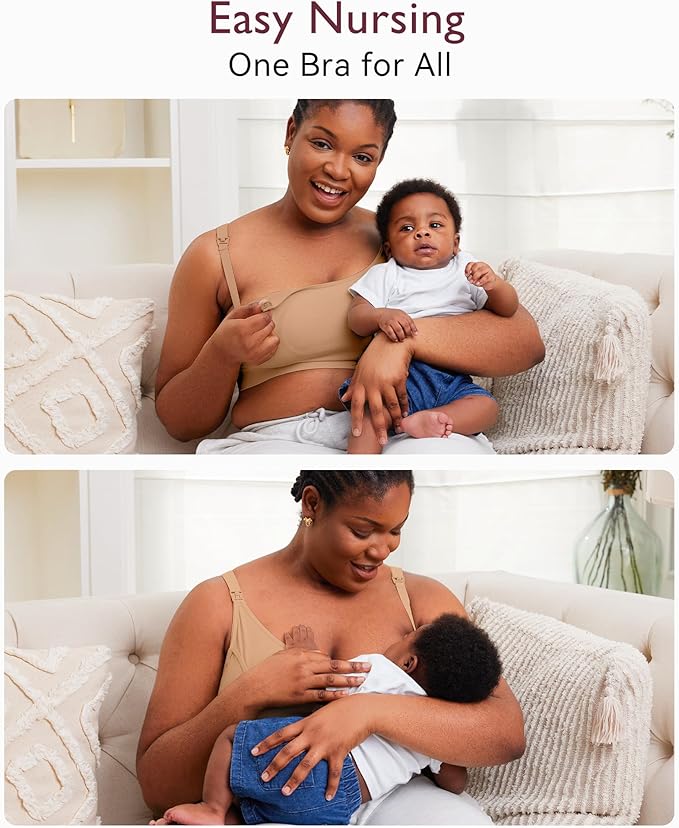 Momcozy Hands Free Pumping Bra, Adjustable Breast-Pumps Holding and Nursing Bra - Image 4