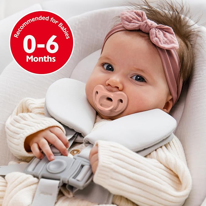 NUK 100% Silicone Comfy Orthodontic Pacifiers, 0-6 Months, Timeless Collection - Image 4