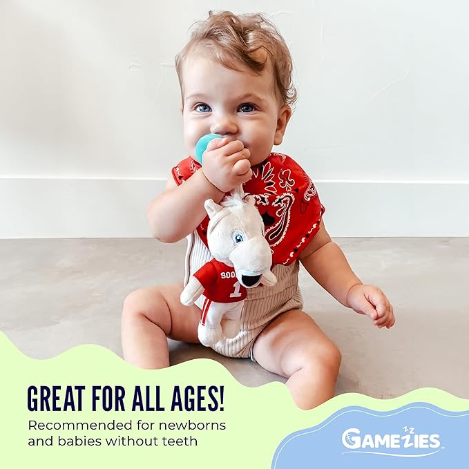 Gamezies Baby Boy and Girl Silicone Guitar Plush Pacifier - Image 3