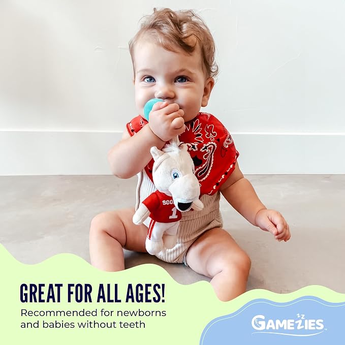 Gamezies Baby Boy and Girl Silicone Longhorn Plush Pacifier - Image 3