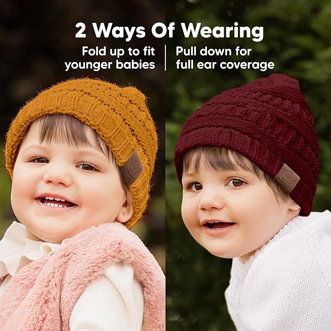 3-Pack Baby Beanies for Boys, Girls - Image 3