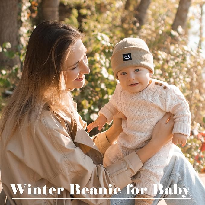 3 Packs Baby Beanie Cute Toddler Beanies Kids Winter Hat Boys Girls Warm Knit - Image 5