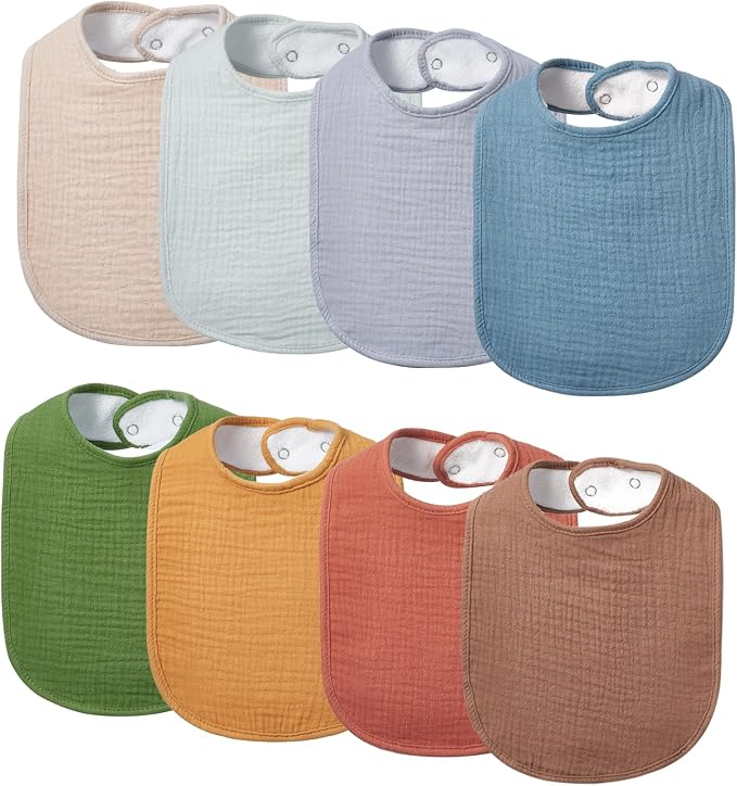 Lilian&Gema Baby Bibs 8 Pack Baby Drool Bibs by LilianGema