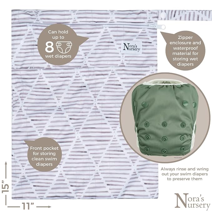 Nora's Nursery Reusable Swim Diapers and Wet Bag - Image 6