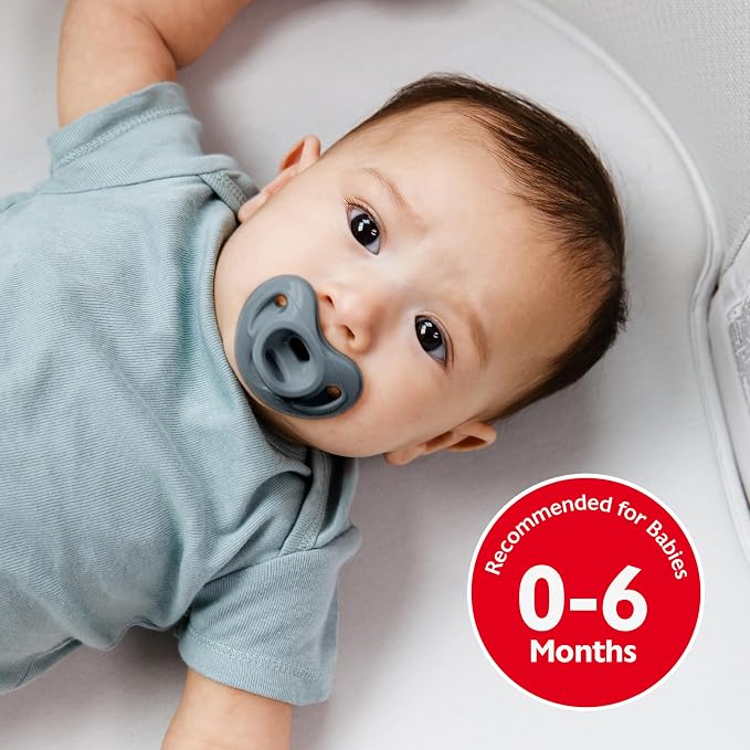 NUK 100% Silicone Comfy Orthodontic Pacifiers, 0-6 Months, Timeless Collection - Image 4