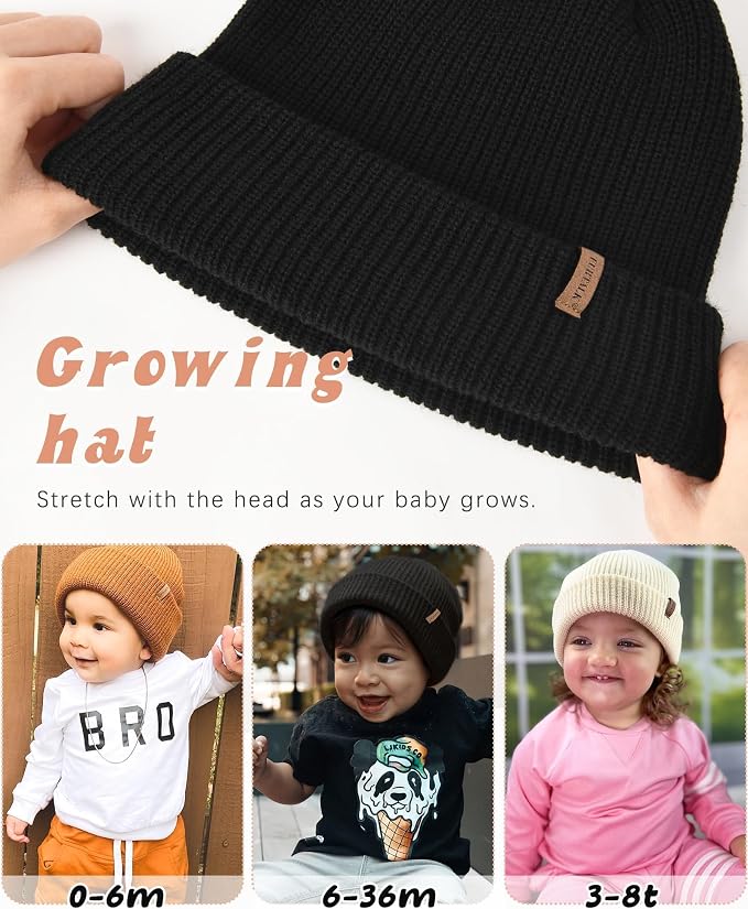 FURTALK Toddler Beanie Baby Boys Girls Beanies Kids Winter Hats Children Knit - Image 6