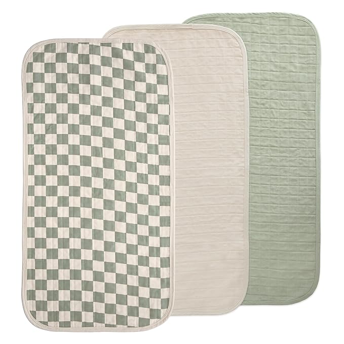 mushie Waterproof Changing Pad Liners | 100% Organic Cotton | Set of 3 by mushie