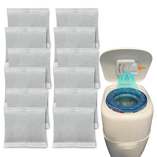 12 Pack Diaper Pail Carbon Filters by Home