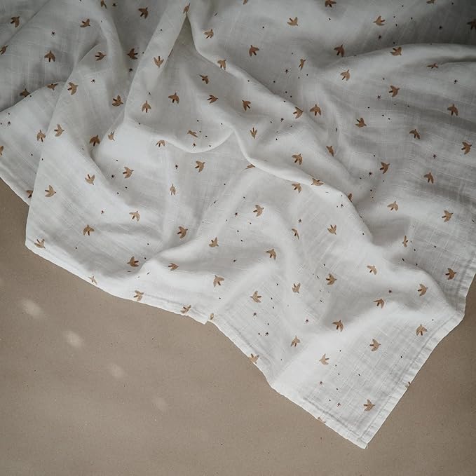 mushie Muslin Baby Swaddle Blanket | 100% Organic Cotton - Image 2