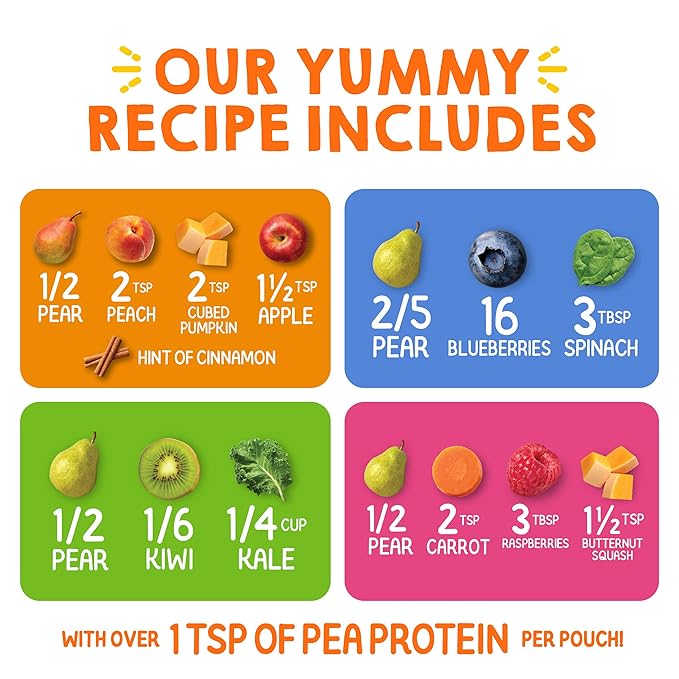 Happy Tot Organics Super Morning Variety Pack, 4 Ounce Pouch & Stage 4 Fiber & - Image 9