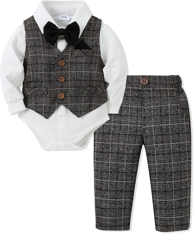 DISAUR Baby Boy Clothes Toddler Boy Outfits 4PCS Gentleman Dress by DISAUR
