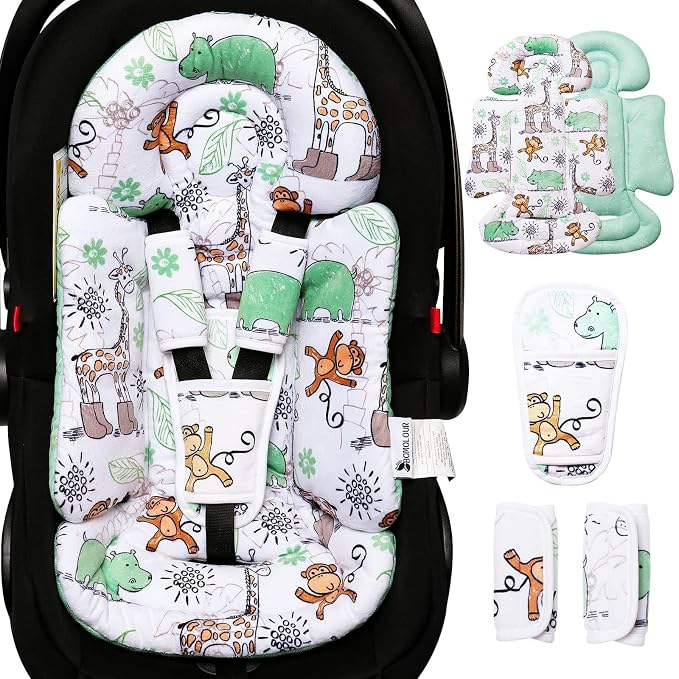 Infant Car Seat Insert, Enlarged Head Support by BOMOLOUR