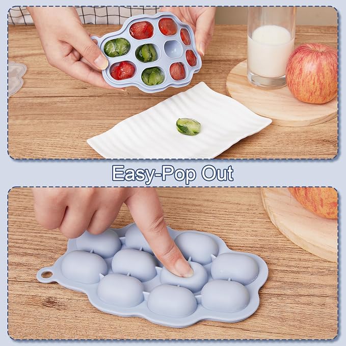 KingKam Baby Breastmilk Popsicle Molds & Baby Fruit Feeder, Baby Food Freezer - Image 6