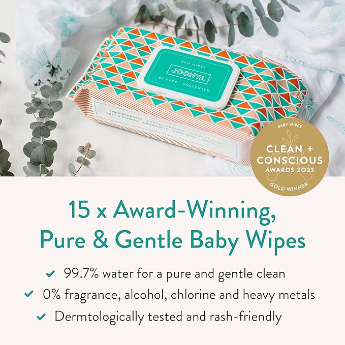 JOONYA Unscented Baby Wipes — Plant-Based, Fragrance-Free Bulk Diaper Wipes | - Image 2