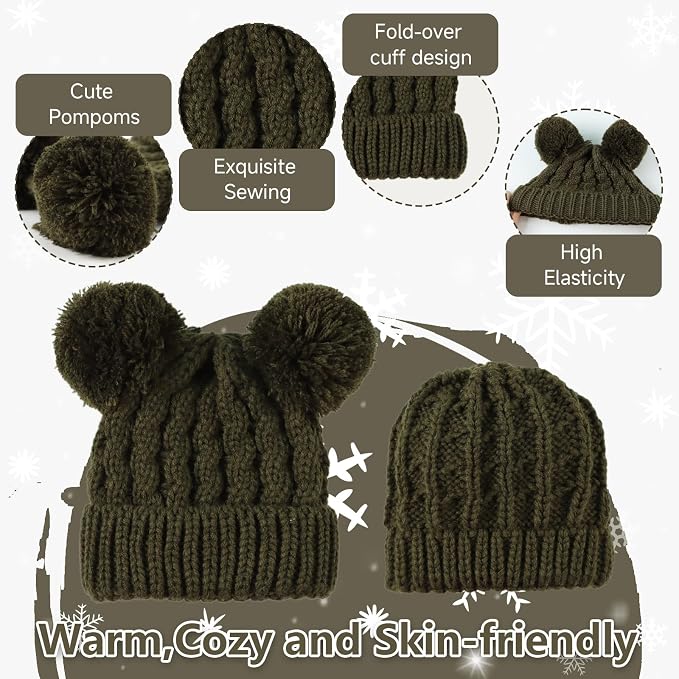 Yuoahcn Baby Girl Beanie Winter Baby Boy Hat - Image 4