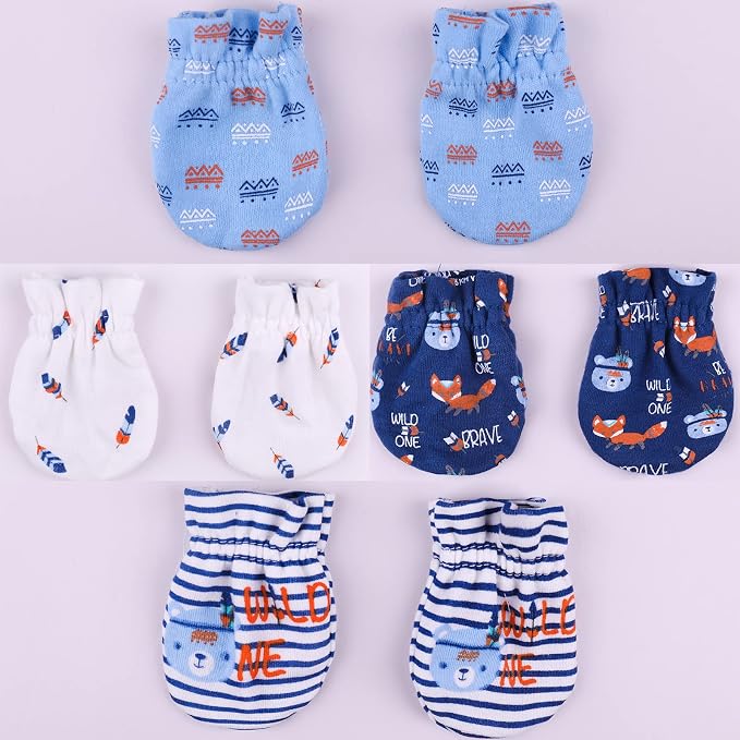 Baby Hat and Mittens Set Newborn Baby Hats Caps - Image 5