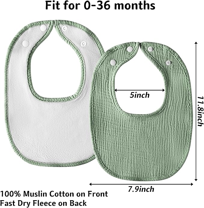Muslin Baby Bibs Cotton Baby Drool Bandana Bibs - Image 5