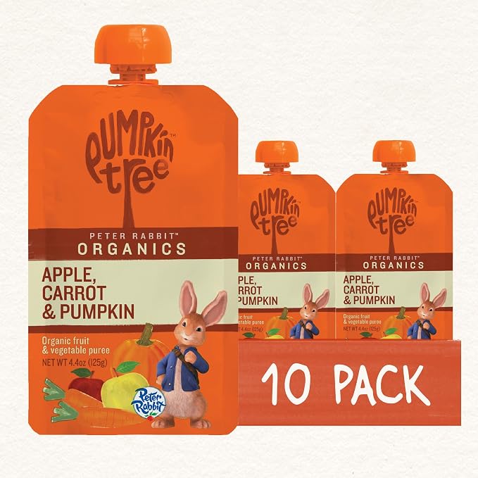 Pumpkin Tree Peter Rabbit Organics Apple, Carrot and Pumpkin Puree, 4.4 Ounce - Image 10