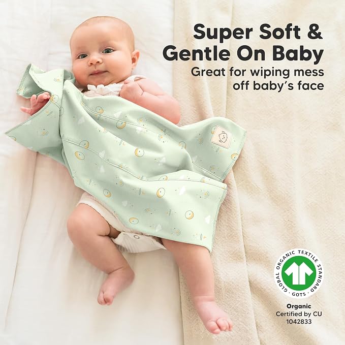Organic Burp Cloths Baby Boy, Girl - Image 4