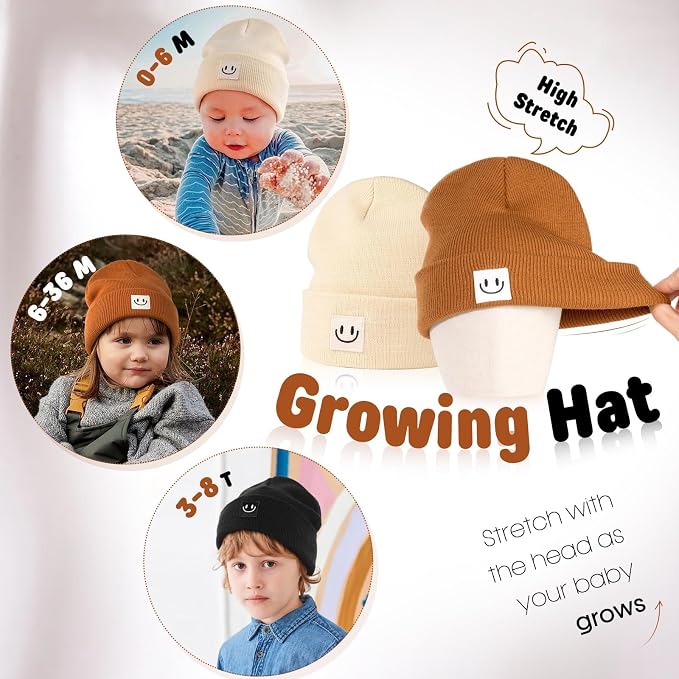 FURTALK Baby Beanie Cute Toddler Winter Hat Knit Boys Girls Warm 2 Pack Kids - Image 5