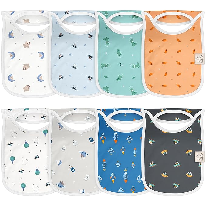 8-Pack Baby Bibs for Boys, Girls by KeaBabies