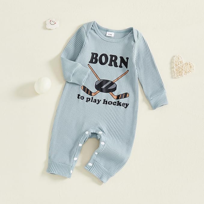 Fernvia Newborn Baby Boy Clothes Letters Print Bodysuit 3 6 9 12 18 Months Long - Image 6