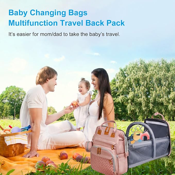 Jeryswet Baby Diaper Bags with Changing Station, Waterproof Large Capacity - Image 7