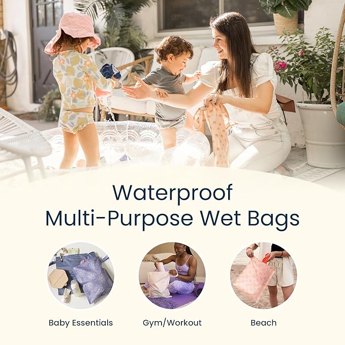 Tiny Twinkle Wet Dry Bag – 2 Pack Reusable Waterproof & Mess Proof Wet Bags - Image 2
