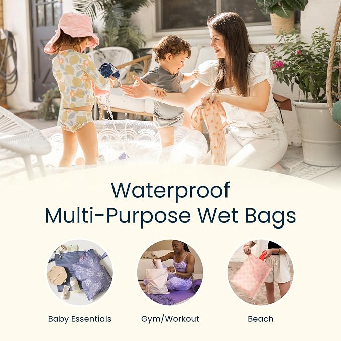 Tiny Twinkle Wet Dry Bag – 2 Pack Reusable Waterproof & Mess Proof Wet Bags - Image 2