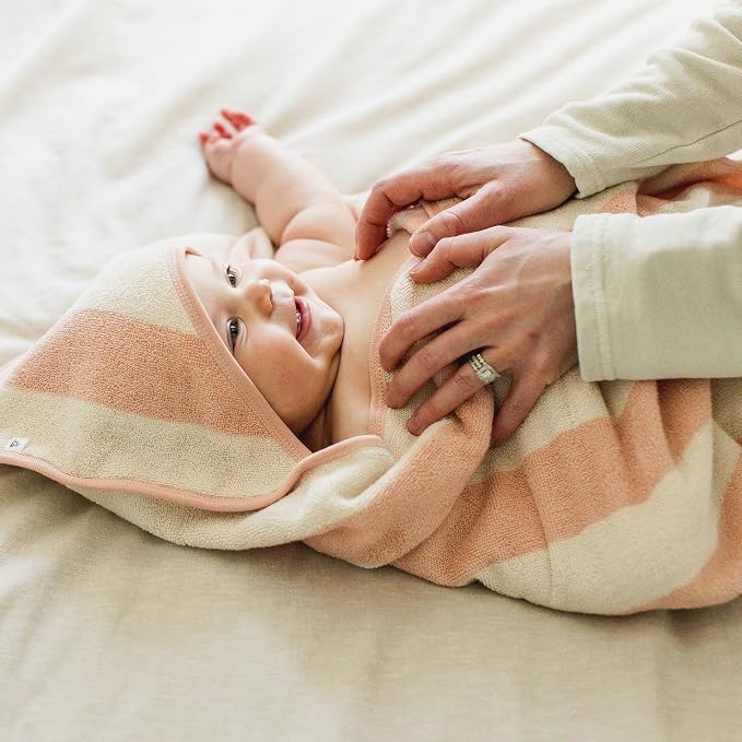 Burt's Bees Baby Hooded Woven Terry Towels Organic Cotton, Unisex Bath - Image 3