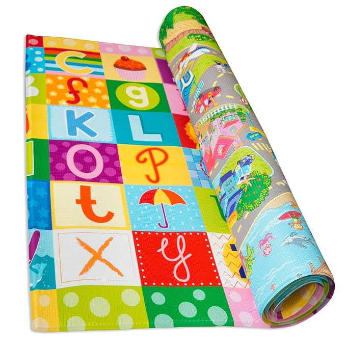 Baby Care Play Mat 73’’ x 49’’ Original One-Piece Reversible Rollable - Image 8